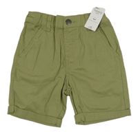 Nové - Khaki plátěné kraťasy Nutmeg