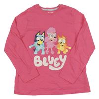 Růžové triko s pejsky - Bluey