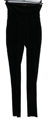 Dámské černé sametové legíny 