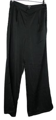 Dámské černé saténové palazzo kalhoty Lola May 