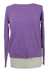 Dámský fialový vzorovaný svetr TU 