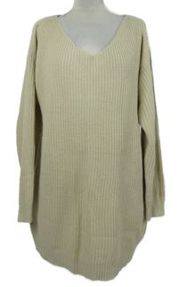 Dámská béžová svetrová tunika Boohoo