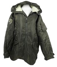 Pánská hnědá šusťáková zimní bunda s kapucí 