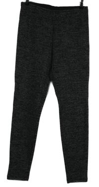 Dámské černo-bílé melírované pletené legíny C&A