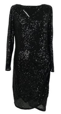 Nové - Dámské černé flitrové šaty Nanette 