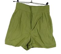 Dámské limetkové lněné kraťasy Zara 