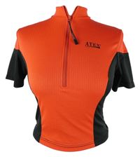 Dámské červeno-černé sportovní crop tričko Atex 