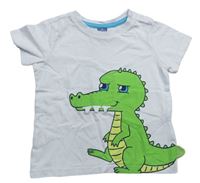 Bílé tričko s dinosaurem Dopodopo