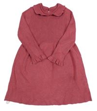 Vínové melírované pletené šaty George