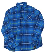 Modro-zeleno-bílá kostkovaná flanelová košile M&S