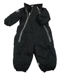 Černá šusťáková zimní kombinéza s proužkem H&M