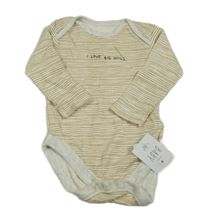 Nové- Bílo-béžové pruhované body s nápisem George