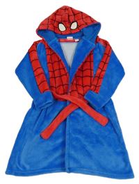 Modro-červený chlupatý župan s kapucí - Spiderman Marvel