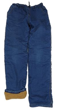 Modré zateplené rifle 