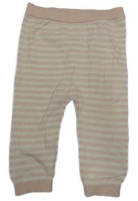 Růžovo - bílé pruhované úpletové tepláky Tu