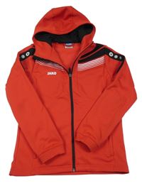 Červeno-černá thermo propínací mikina s kapucí jako