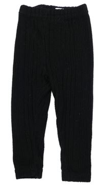 Černé úpletové kalhoty Shein