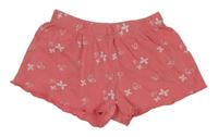 Světlerůžové žebrované kraťasy Little Kids