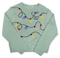 Světlemodrý svetr se světýlky H&M