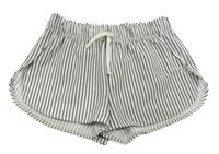 Bílo-černé pruhované teplákové kraťasy Y.F.K.