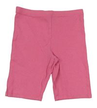 Růžové žebrované elastické kraťasy Matalan