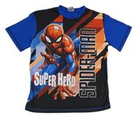 Modro-černé pyžamové tričko se Spidermanem 
