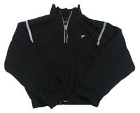 Černá crop mikina se stojáčkem a reflexními prvky Primark