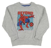 Šedá mikina se Spidermanem Marvel