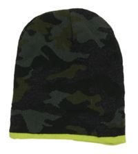 Khaki army čepice se zeleným lemem