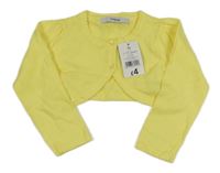 Nové - Žluté pletené propínací bolérko George