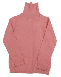 Růžový svetr s rolákem Primark