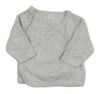 Světlešedá sametová zavinovací mikina C&A