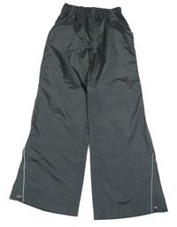 Tmavošedé šusťákové voděodolné kalhoty Crane