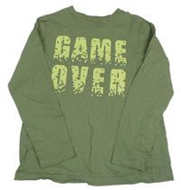 Khaki triko s nápisem Primark