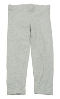 Světlešedé melírované crop legíny George