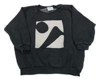 Antracitová mikina s potiskem Zara