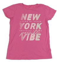 Růžové tričko s nápisem Page one young