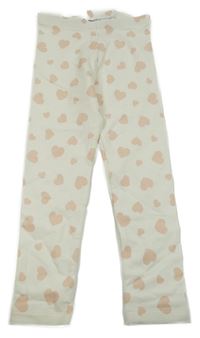 Smetanové silnější legíny se srdíčky Lupilu