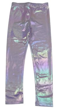 Lila metalické legíny Nutmeg