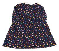 Tmavomodré bavlněné šaty se vzorem Mothercare