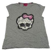 Šedé tričko s potiskem Monster High 