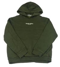 Khaki mikina s nápisem a kapucí zn. Name it 