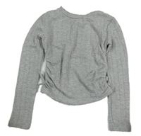 Šedé vzorované crop triko Shein