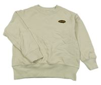 Béžová mikina s výšivkou Zara 