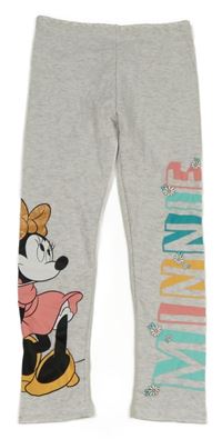 Šedé silnější legíny s Minnie Disney + Primark 