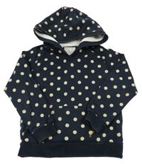 Tmavomodrá mikina s puntíky a kapucí Joules
