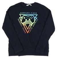 Tmavomodrá mikina s ovladačem H&M