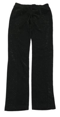 Černo-stříbrné kalhoty