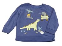 Modrá mikina s dinosaury George 