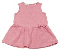 Světlerůžové teplákové šaty s kytičkami Zara